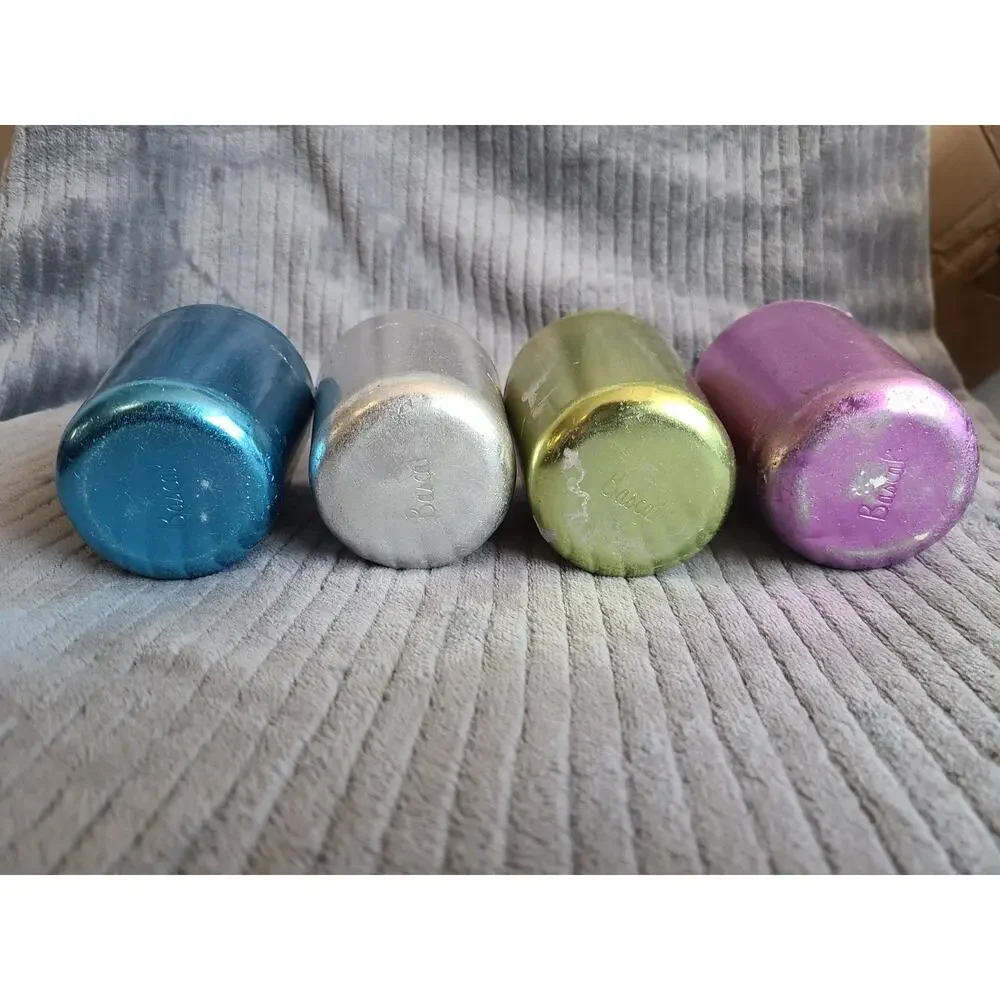 Lot of 9 vintage MCM colorful retro Bascal aluminum metal 3.5
